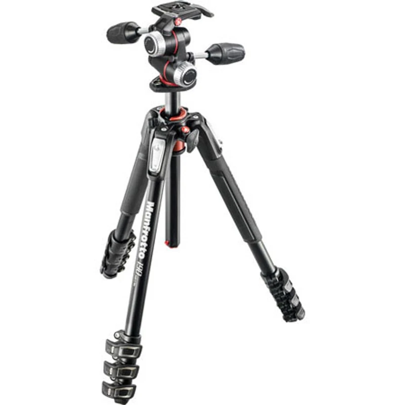 Manfrotto 190XPRO 4-Section Aluminum Tripod with XPRO 3-Way Pan/Tilt Head