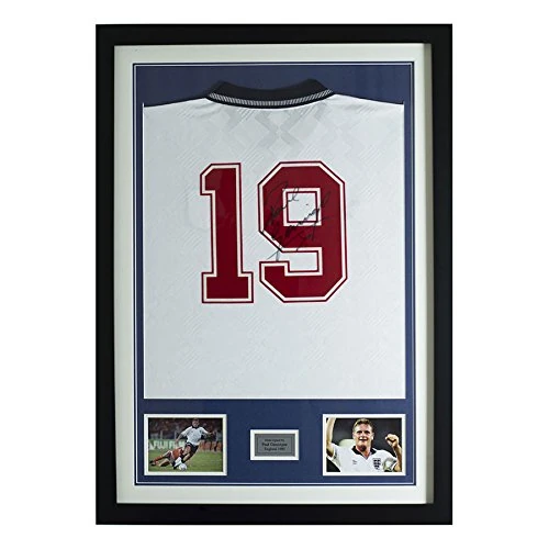 MemorabiliaOutlet Signed Paul Gascoigne England Football 1990 World Cup Shirt - Gazza -COA- Spurs