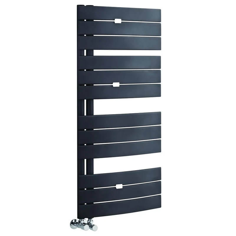 Hudson Reed HLA36 Elgin Modern Bathroom Vertical Wall Hung Heated Towel Rail (Excludes Valves), 1080mm x 550mm, Anthracite, 1080 x 550 mm