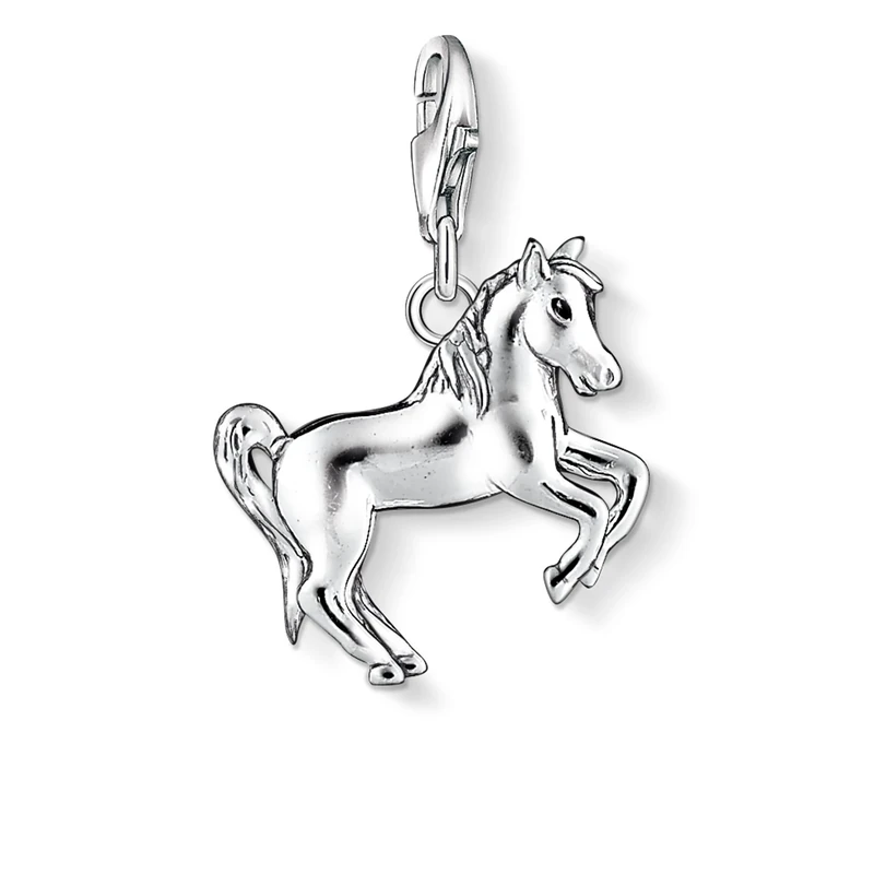 Thomas Sabo Women Charm Pendant Horse Charm Club 925 Sterling Silver 1074-007-12