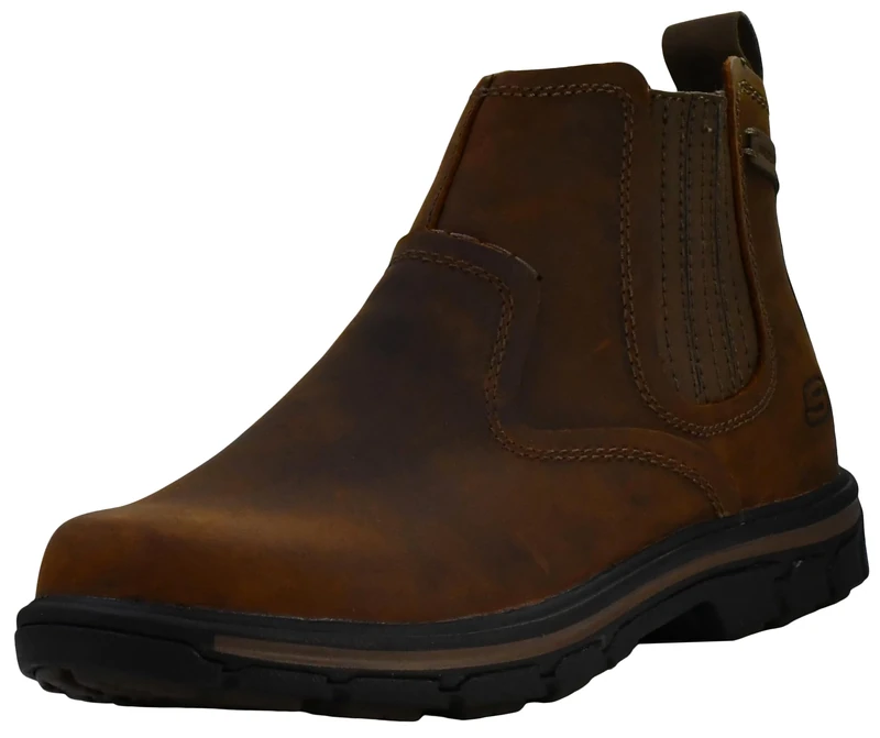 Skechers Men's Relaxed Fit Segment - Dorton Boot, Dark Brown, 8.5 UK