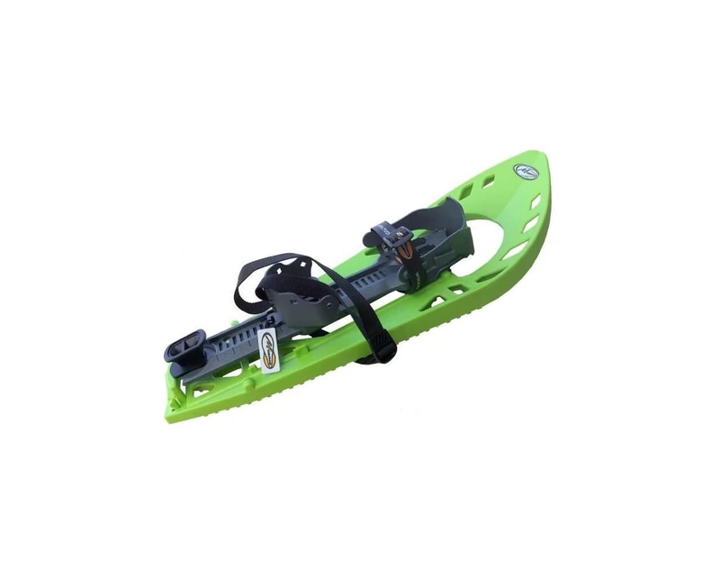 Morpho Trimmy 10MHRAQYU ECOGB Adult Snowshoes Ultra Light with Buckle, Webbing Type with Ankle Strap, Green/Grey, Small