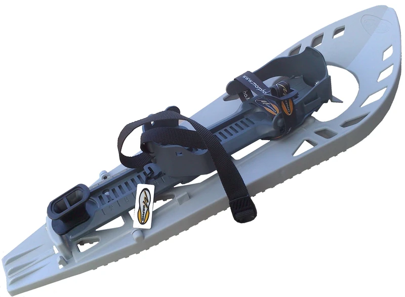 Morpho Trimo Adult Snowshoes Ultra Light Basic Pair with Buckle, Webbing Type with Ankle Strap Light Grey/Grey Size:Medium
