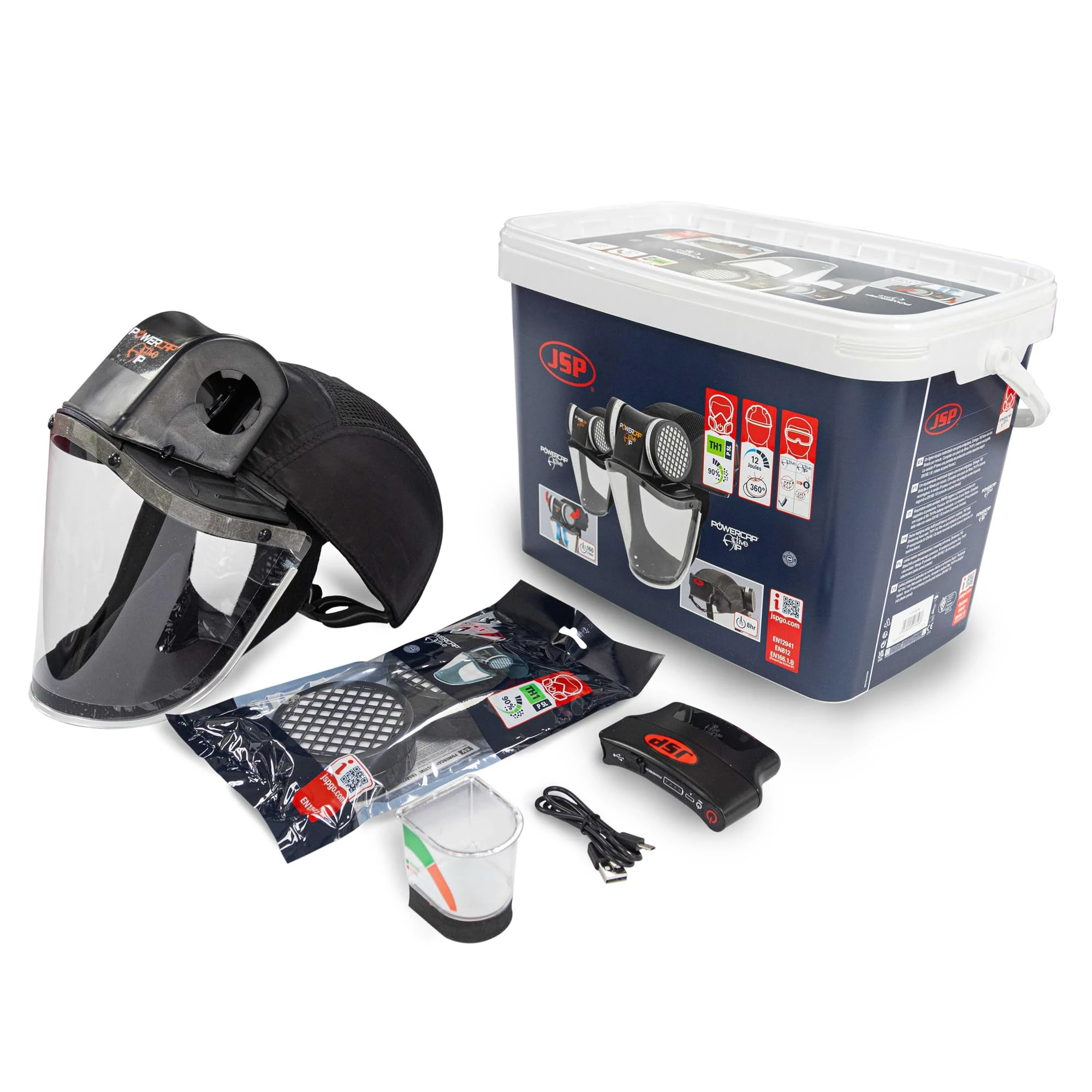 JSP Powercap Active IP 8hr - Black