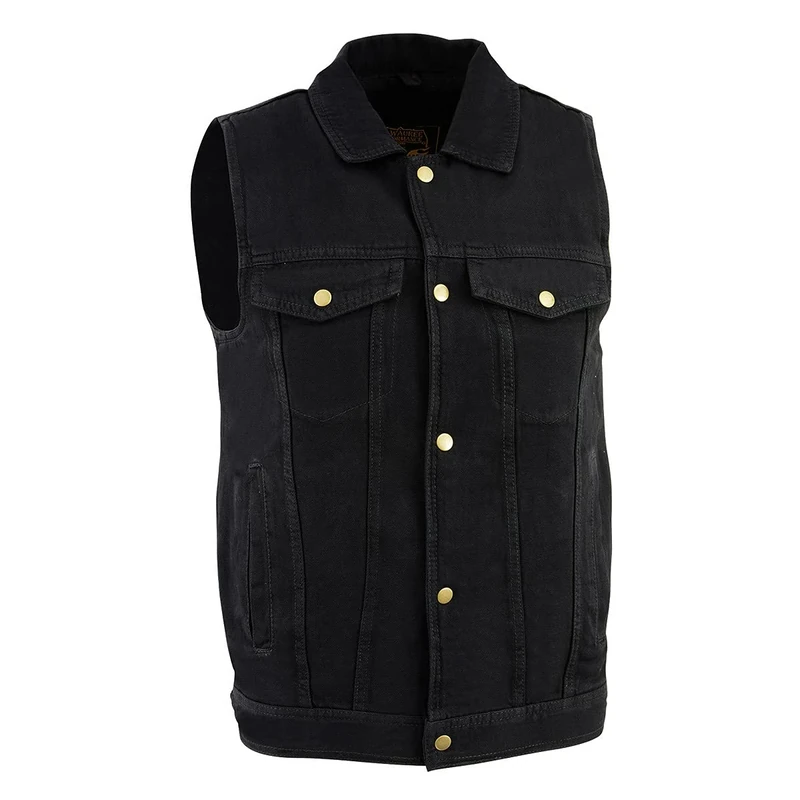 Milwaukee Performance Men's Shirt Collar Denim Vest (Black, Medium)