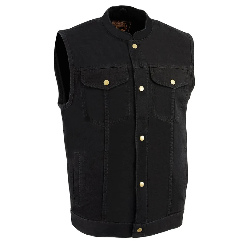 MILWAUKEE PERFORMANCE Men's Denim Club Style Vest (Black, Small)