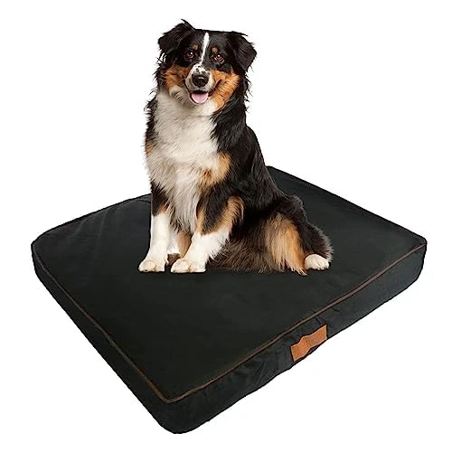 Ellie-Bo XXL Memory Foam Dog Bed for 48-inch Dog Cage/Crate - Black Water Resistant