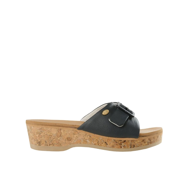 Scholl Size 39 Navy Blue Wappy Memory Cushion Women's Sandals
