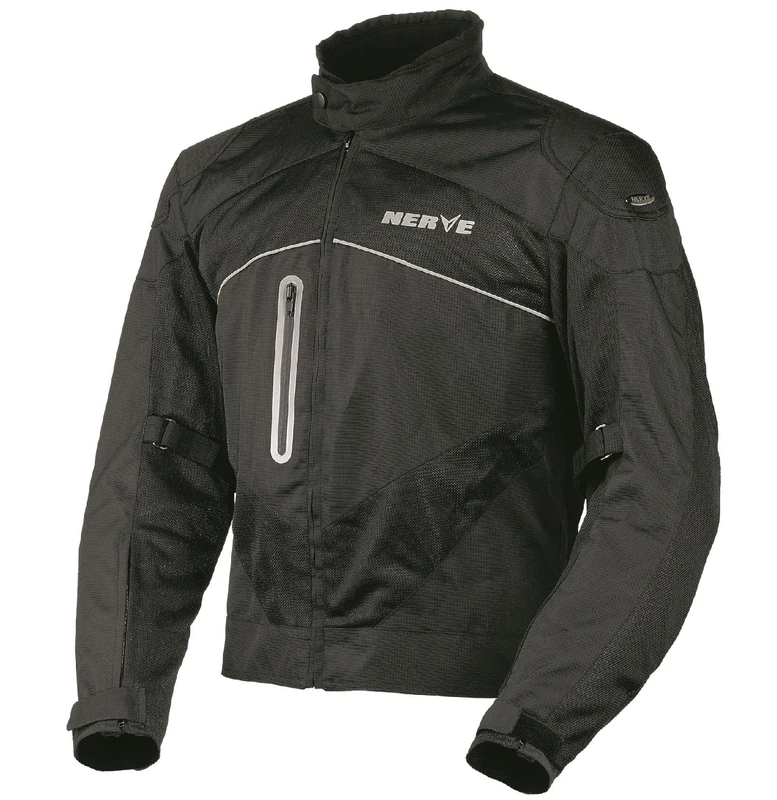 NERVE 1511151304_07 Run Summer Motorcycle Jacket, Black, 3XL - Image 1