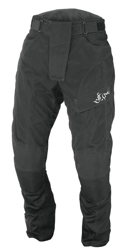 NERVE 1510020604_04 Run Ladies Motorcycle Trousers, Black, Size : 40