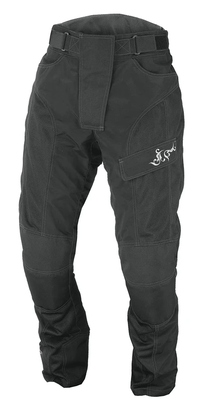 NERVE 1510020604_07 Run Ladies Motorcycle Trousers, Black, Size : 46