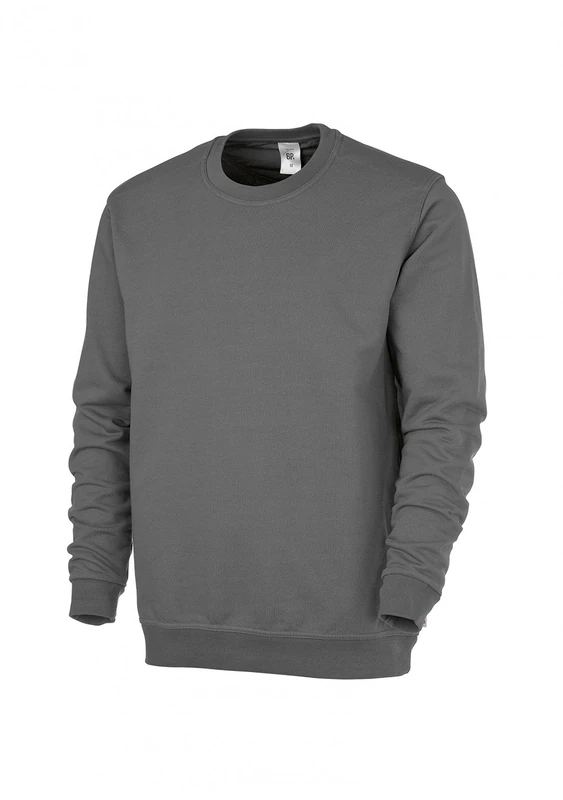 BP 1623-193-53-XS, Unisex sweatshirt, Long sleeve, round neck, knitted cuffs and hem 320,00 g/m², Reinforced cotton dark grey, XS