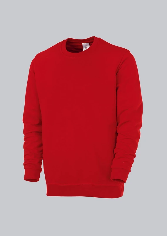 BP 1623-193-81-2XL, Unisex sweatshirt, Long sleeve, round neck, knitted cuffs and hem 320,00 g/m², Reinforced cotton red, 2XL
