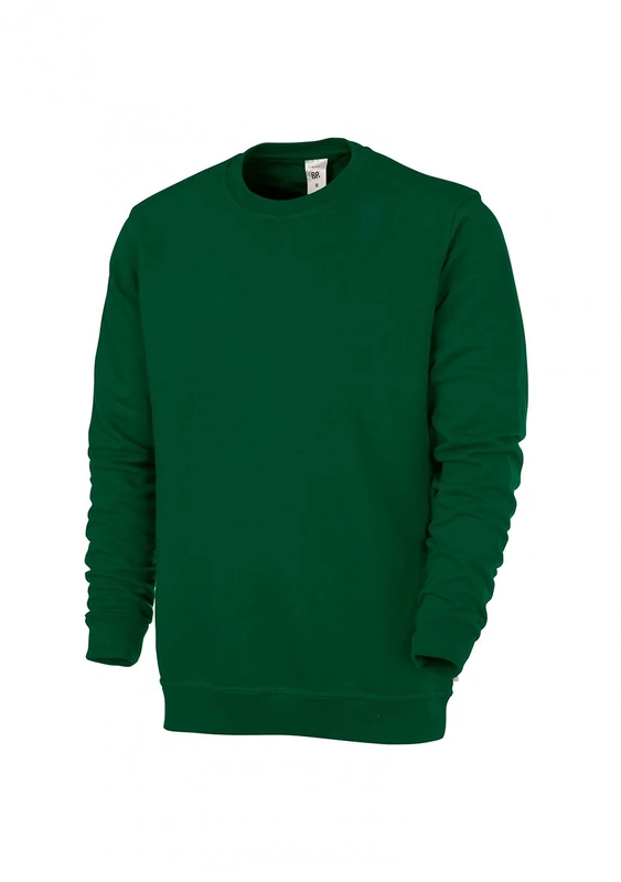 BP 1623-193-74-2XL, Unisex sweatshirt, Long sleeve, round neck, knitted cuffs and hem 320,00 g/m², Reinforced cotton mid green, 2XL