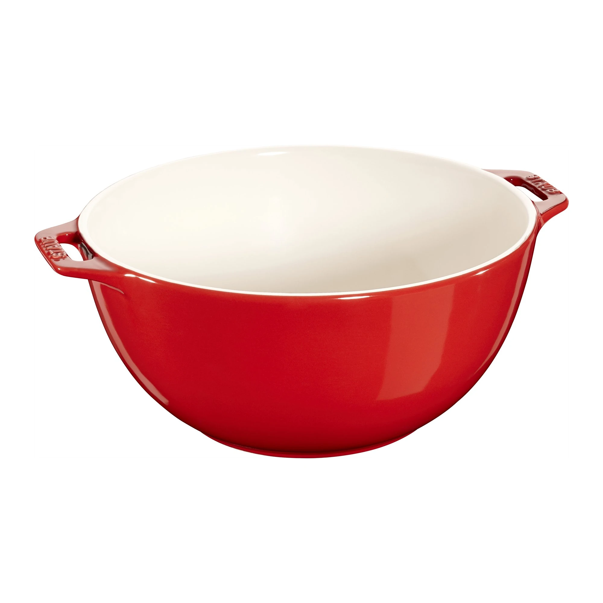 Staub 40510-797 3.4 Quart Ceramic Large Serving Bowl, 9.5", Cherry