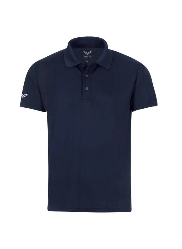 Trigema Coolmax® Classic Polo Shirt, Navy, 3XL