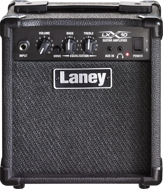 Laney LX10 Combo Electric Guitar Amp - 10W compact amp perfect for beginners - Headphone socket for practise, Aux in for jamming along - 2 band EQ with drive switch - Black