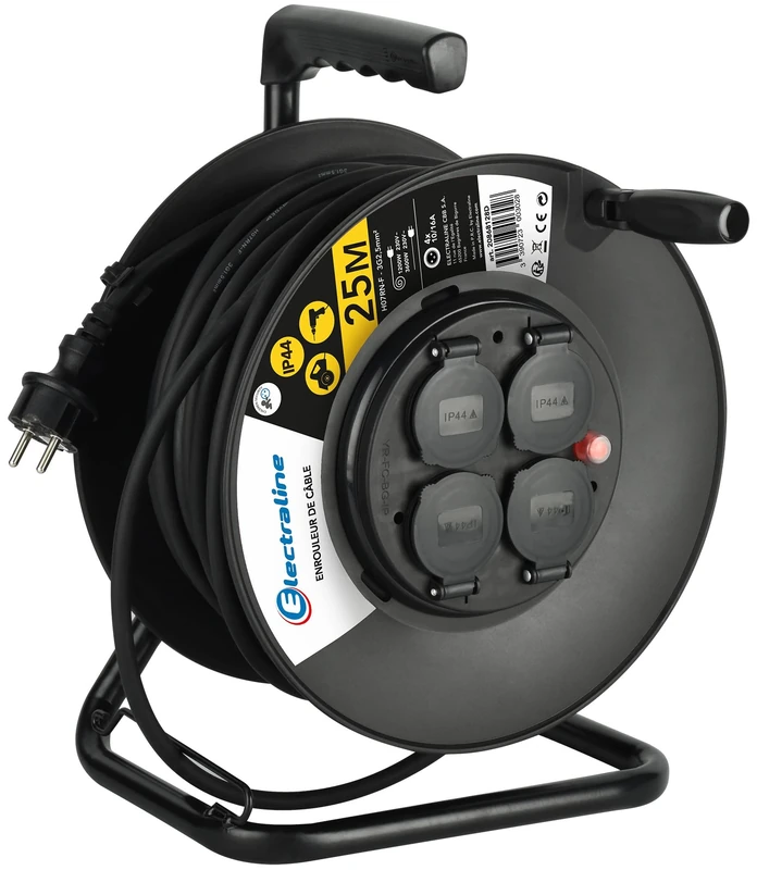 Electraline Pro-Line Kabeltrommel schwarz, schwarz, 20868128D