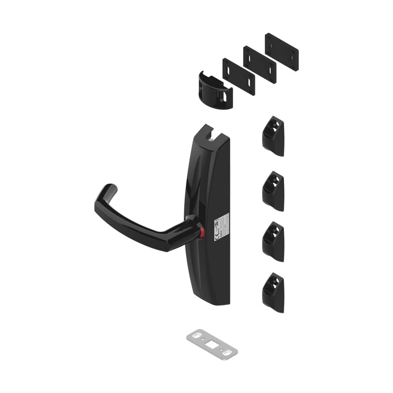 LA CROISEE DS Cremone Cre40061 Dualis 7211-Black Finish RAL 9005, Allows You to Lock The semi-Fixed Door Panel with 2 Leaves, Suitable for All Types of Doors - Image 1