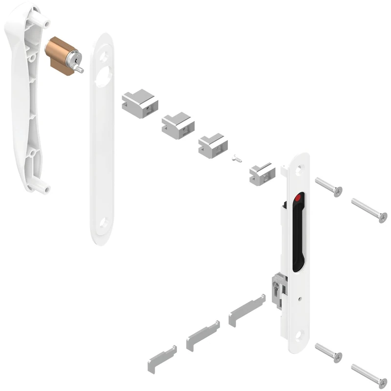 LA CROISEE DS - 8299 Renovation Lock Handle Set - White - - Image 1