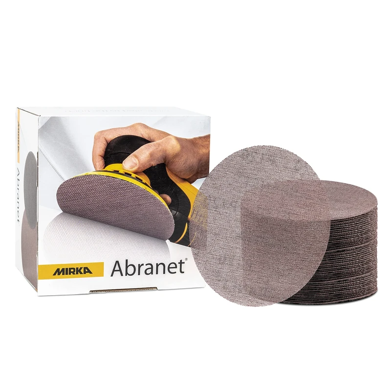 Mirka Abranet net sanding disc Ø 125mm Hook & loop/Grit P400 / 50 pcs/for sanding wood, walls, metal, aluminium, stainless steel, copper, filler, varnish, plastic / 5423205041