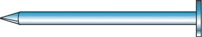 Générique - Steel tip or Nail Flat Head Galvanized Steel – Diameter mm 3 – Length mm 70 –