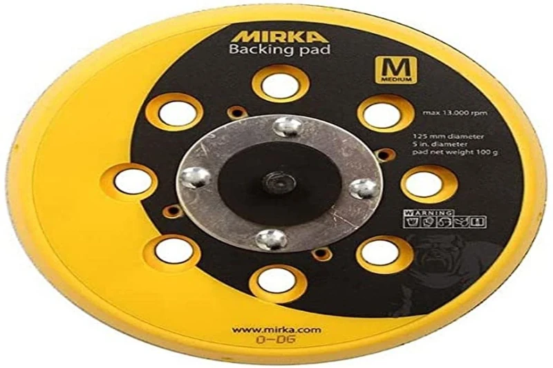 Mirka 8395193111 Backing Pad Net - 125mm - 5/16" Grip - 28 Holes - Medium - Pack contains 1 piece