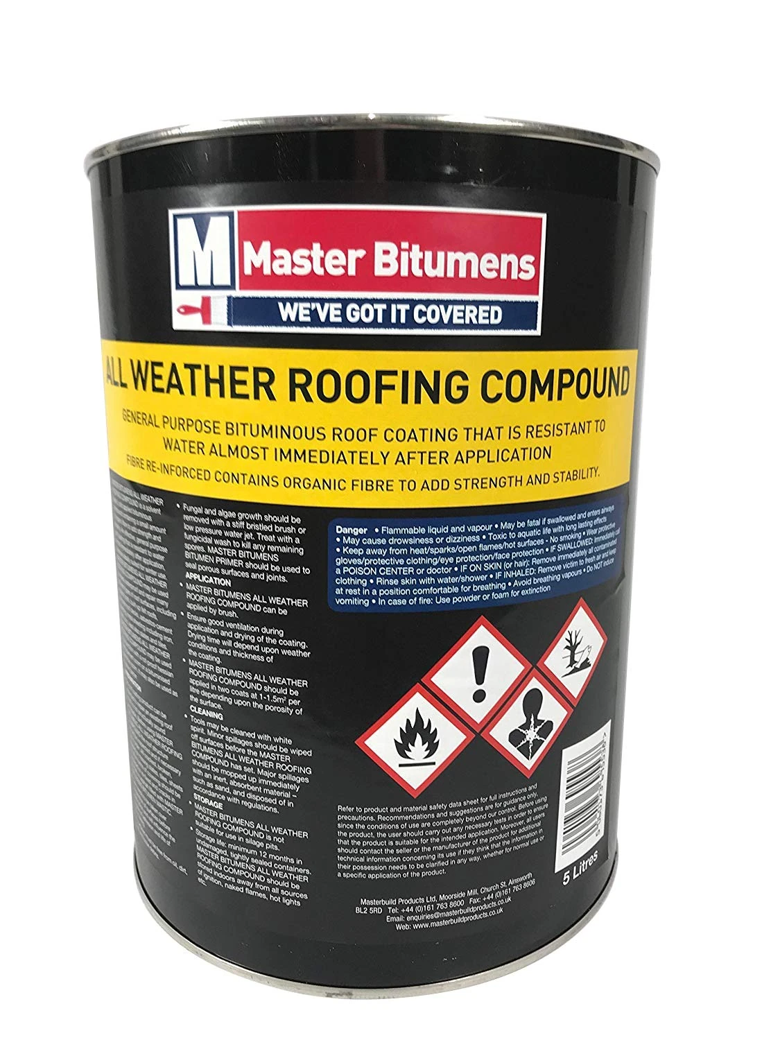 5 Litre All Weather Roofing Compound Waterproof ROOF Coating
