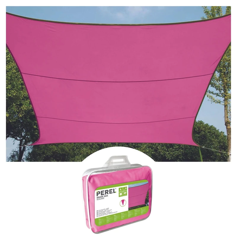 PEREL 3.6 x 3.6 m Square Shade Sail - Fuchsia