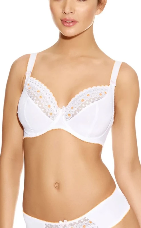 Freya Women's Enchanted Underwire Plunge Balcony Bra, White, 30D
