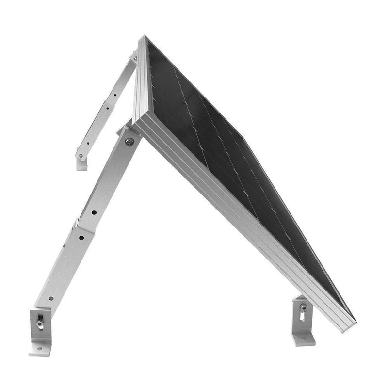 Renogy Adjustable Solar Panel Tilt Mounts Support up to 150 Watt Solar Panel for Roof, RV, Boat and Any Flat Surface, for On-Grid/Off-Grid Systems (Bracket Only), Silver