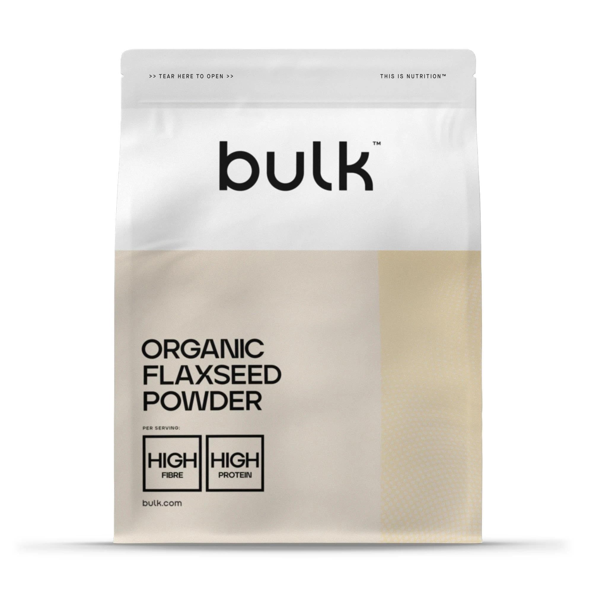 Bulk Organic Flaxseed Powder, 500 g, Packaging May Vary