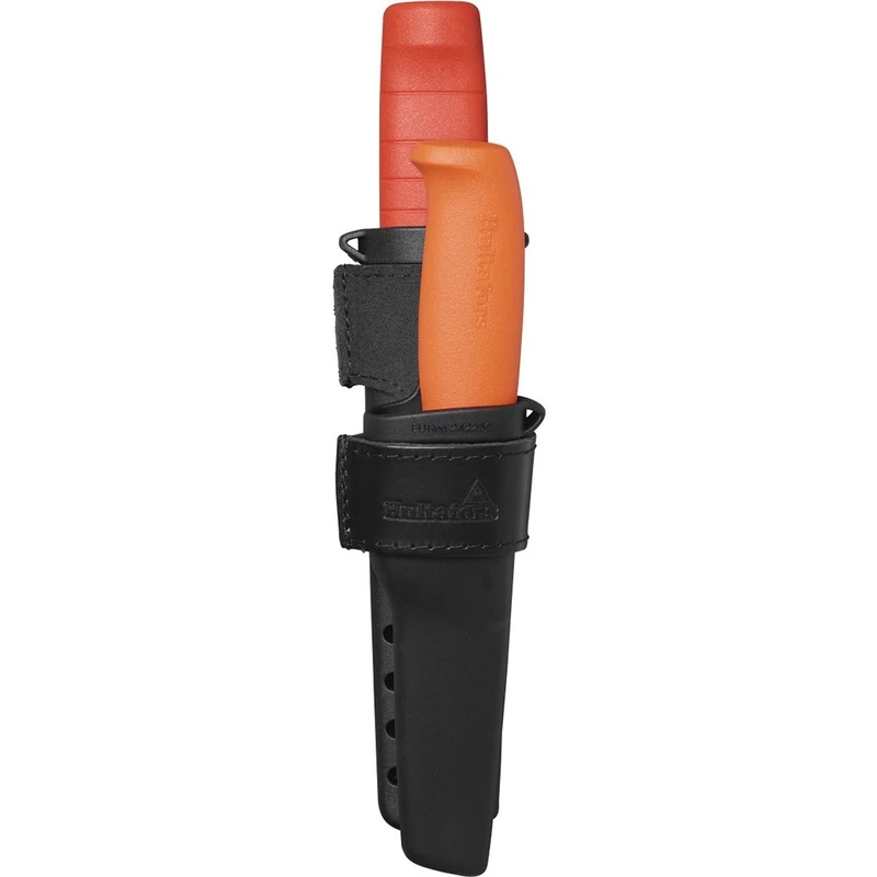 Hultafors 391073 "EDC 25" Chisel and "HVK" Craftsmen's Knife in Double Holster - Black/Red/Orange