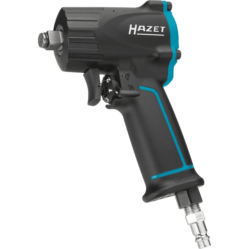 HAZET Pneumatic Impact Wrench 9012M I Max. loosening Torque 1100 Nm, Square 12.5 mm (1/2 inch) I Low-Vibration - Tool for Tightening and loosening Screws