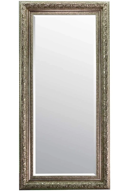 5ft10 X 2ft10 177cm X 86cm Bevelled Elegant Hand Made Large Silver Ornate Mirror