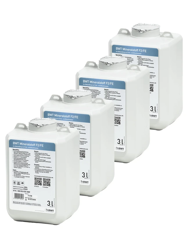 BWT 023649 F2 Mineral, White, 4 x 3 litres