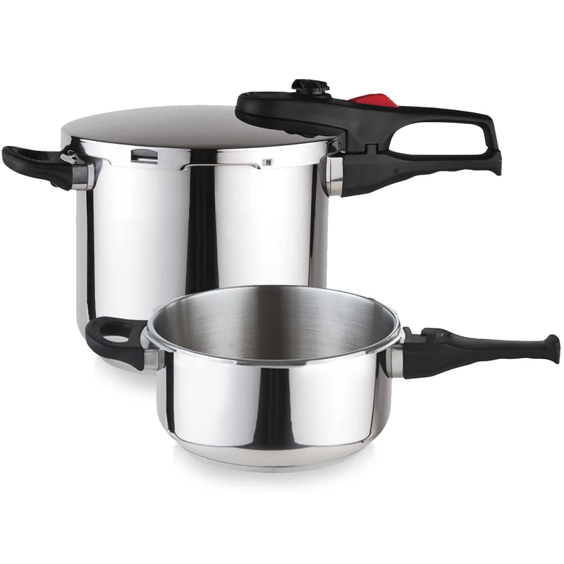 Magefesa Praktika Plus, 4 + 6 Litre Pressure Cooker Set 22 cm 18/10 Stainless Steel