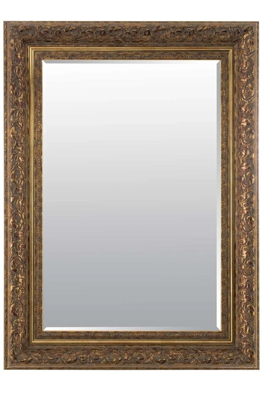 3ft10 x 2ft10 (117 x 87cm) Large Antique Design Gold Wall Mirror Handmade
