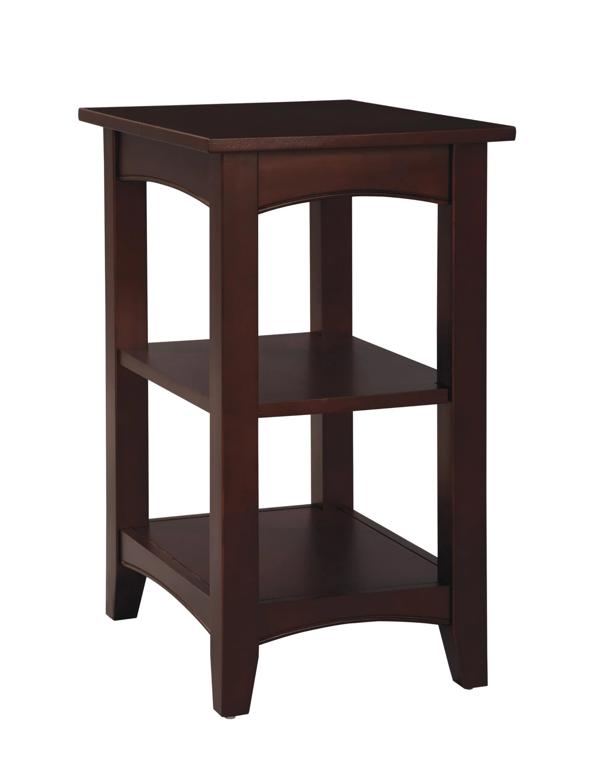 Alaterre Shaker Cottage End Table with 2 Shelves, Espresso