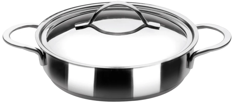 IBILI Noah Pan with Lid, 26 cm, 18/10 Stainless Steel, Suitable for Induction Hobs