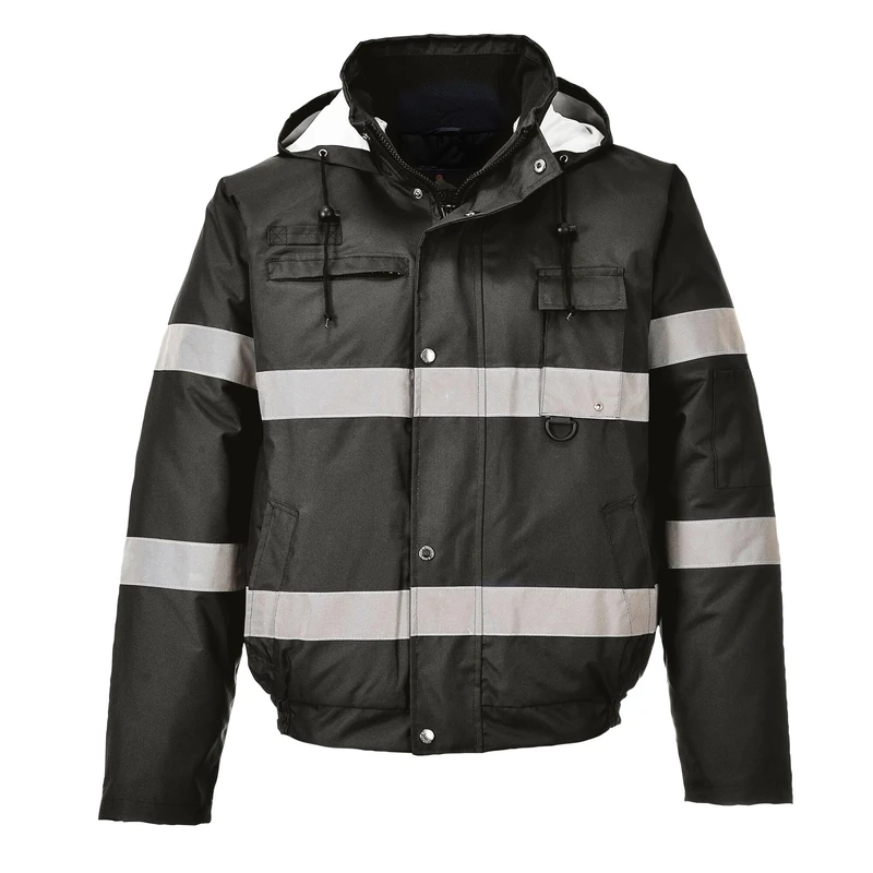 Portwest Iona Lite Bomber Jacket, Color: Black, Size: Small, S434BKRS