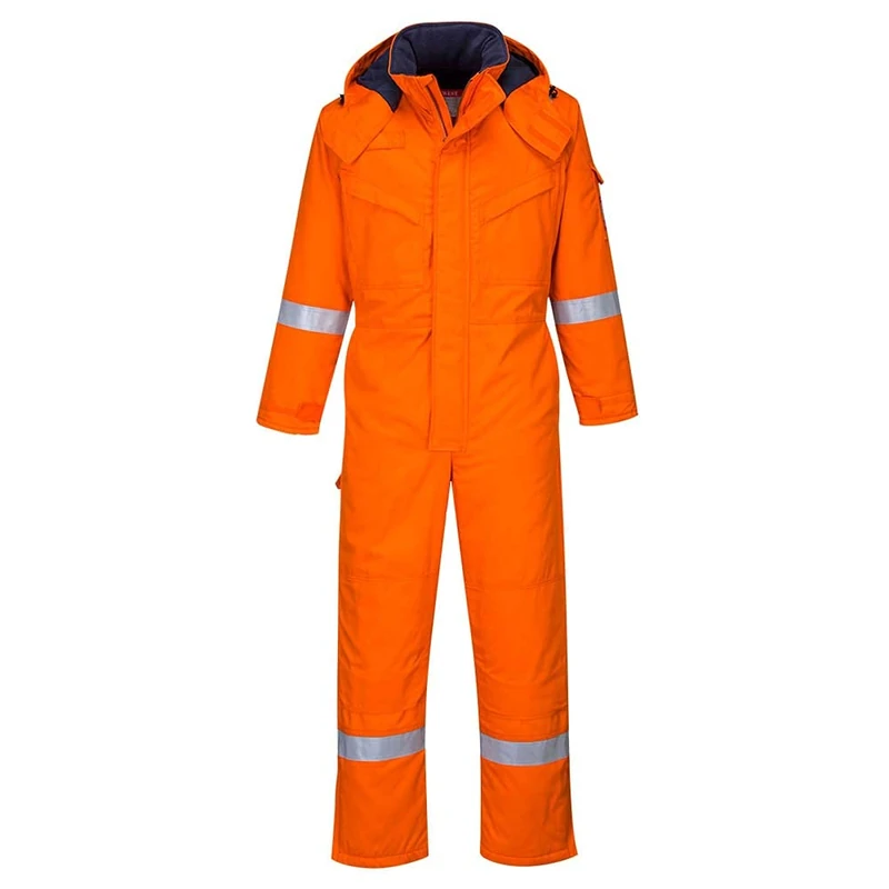 Portwest FR Anti-Static Winter Coverall, Size: M, Colour: Orange, FR53ORRM