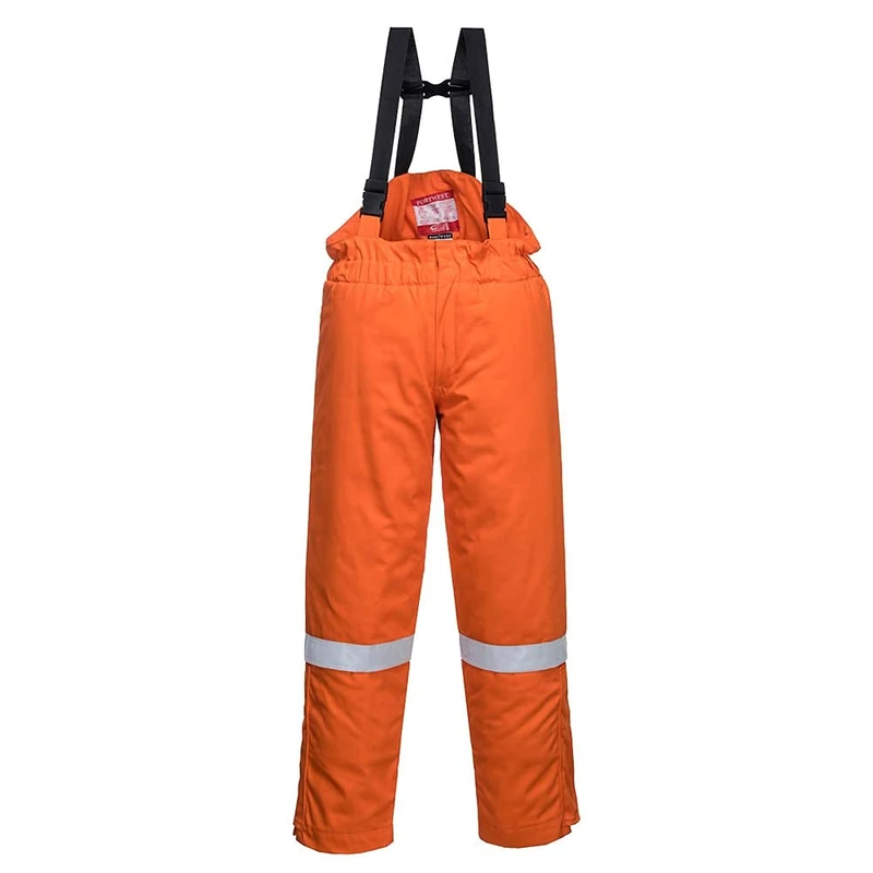 Portwest FR Anti-Static Winter Salopettes, Color: Orange, Size: S, FR58ORRS