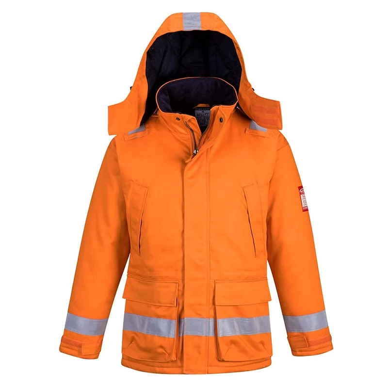 Portwest FR Anti-Static Winter Jacket, Size: XL, Colour: Orange, FR59ORRXL