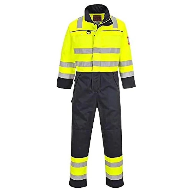 Portwest Hi-Vis Multi-Norm Coverall, Color: Yellow/Navy, Size: M, FR60YNRM
