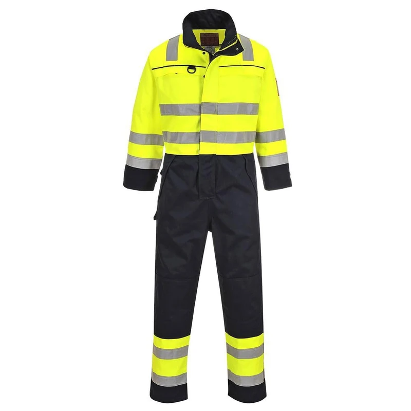 Portwest Hi-Vis Multi-Norm Coverall, Color: Yellow/Navy, Size: L, FR60YNRL