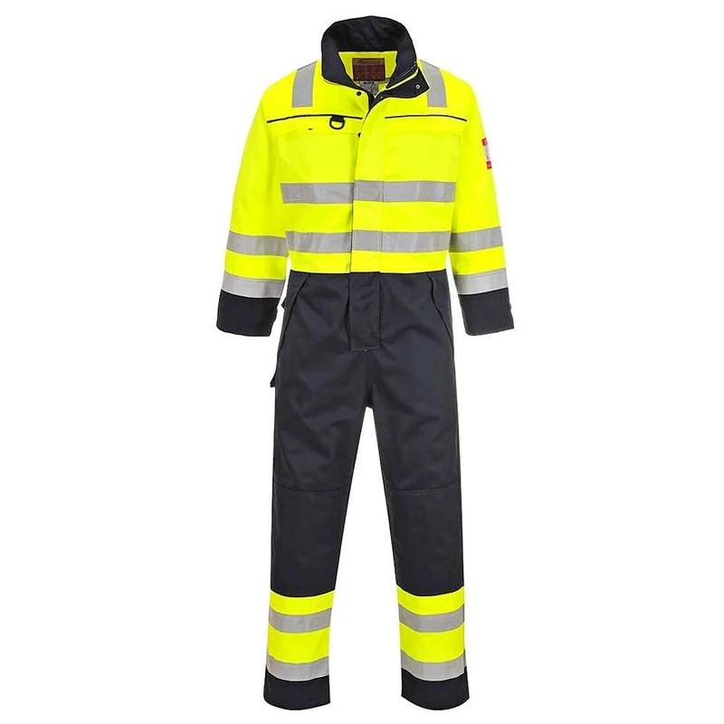 Portwest Hi-Vis Multi-Norm Coverall, Color: Yellow/Navy, Size: XL, FR60YNRXL