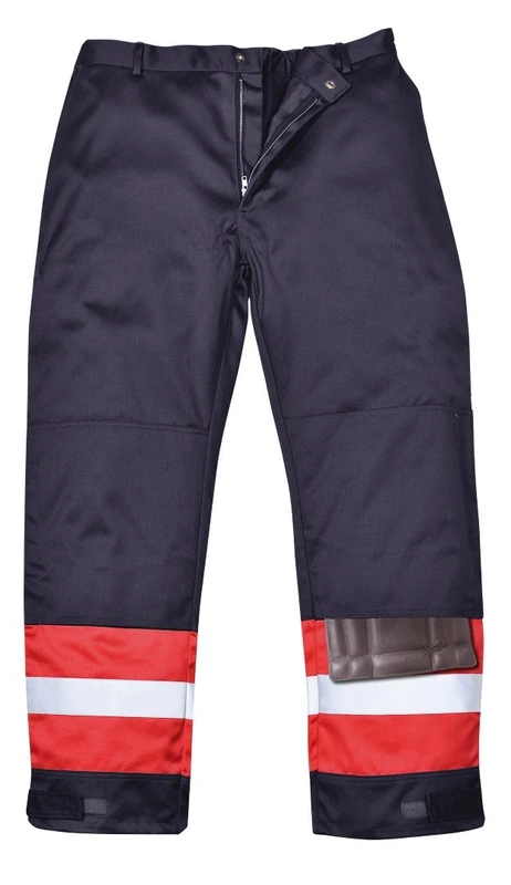 Portwest FR56 Bizflame Work Two Tone FR Trousers Half Elasticated Waist