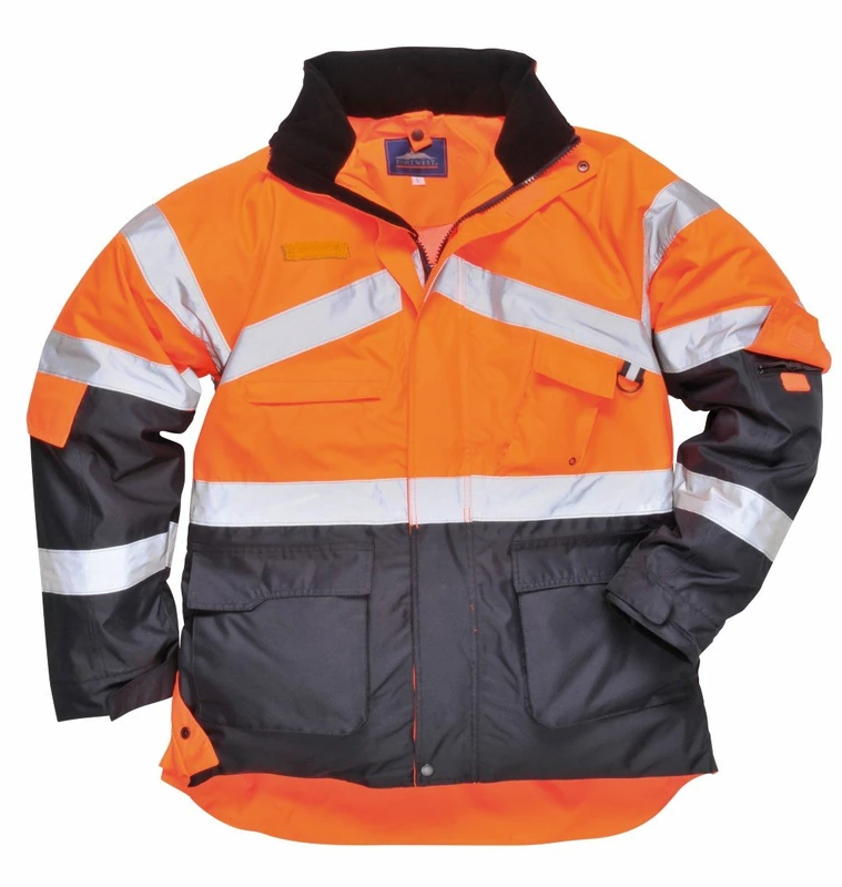 Portwest Hi-Vis 2-Tone Breathable Jacket, Size: XXL, Colour: Orange/Navy, S760ONRXXL