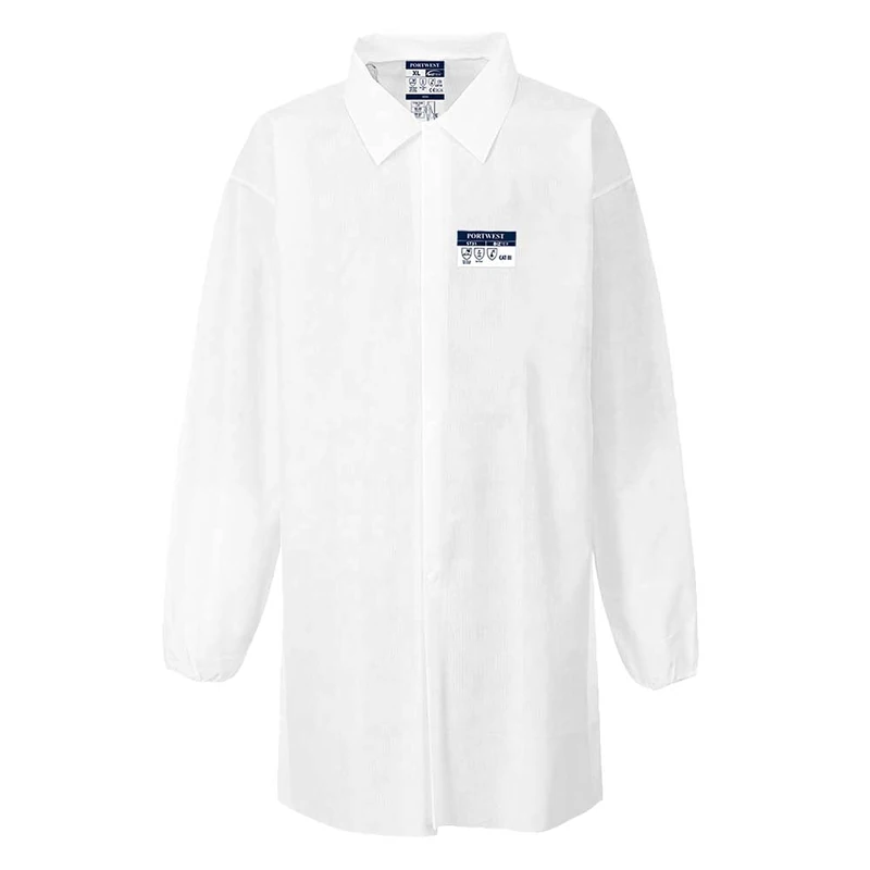 Portwest BizTex SMS Coat Type PB [6], Color: White, Size: XXL, ST31WHRXXL